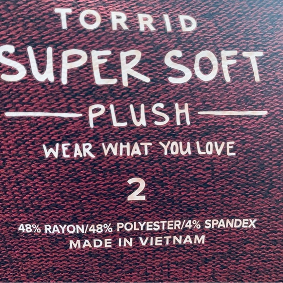 Torrid zinfandel cherry red super soft plush cowl sweatshirt size 2X (2) NWT - Picture 8 of 11